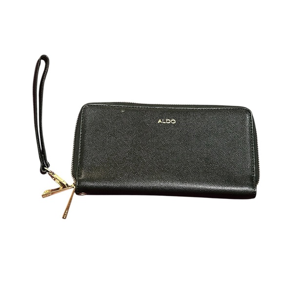 Aldo Black Wristlet Wallet - Picture 1 of 4